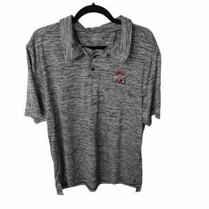 OHIO STATE heathered grey men’s polo